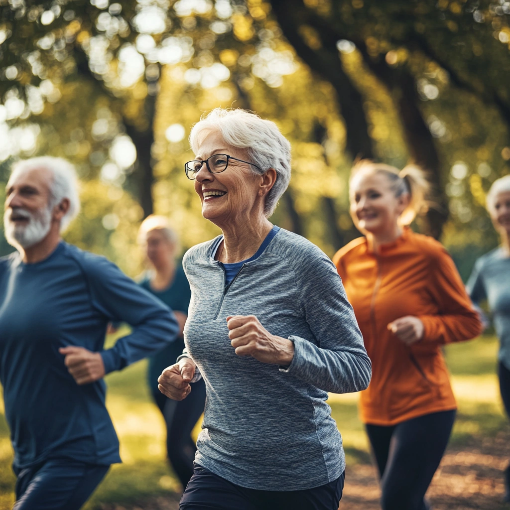 Активні пенсіонери займаються спортом